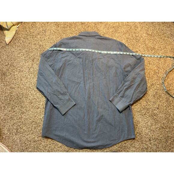 TIMBERLAND Button up; Long sleeve shirt, size Men's XXL, Blue pattern - Picture 7 of 9
